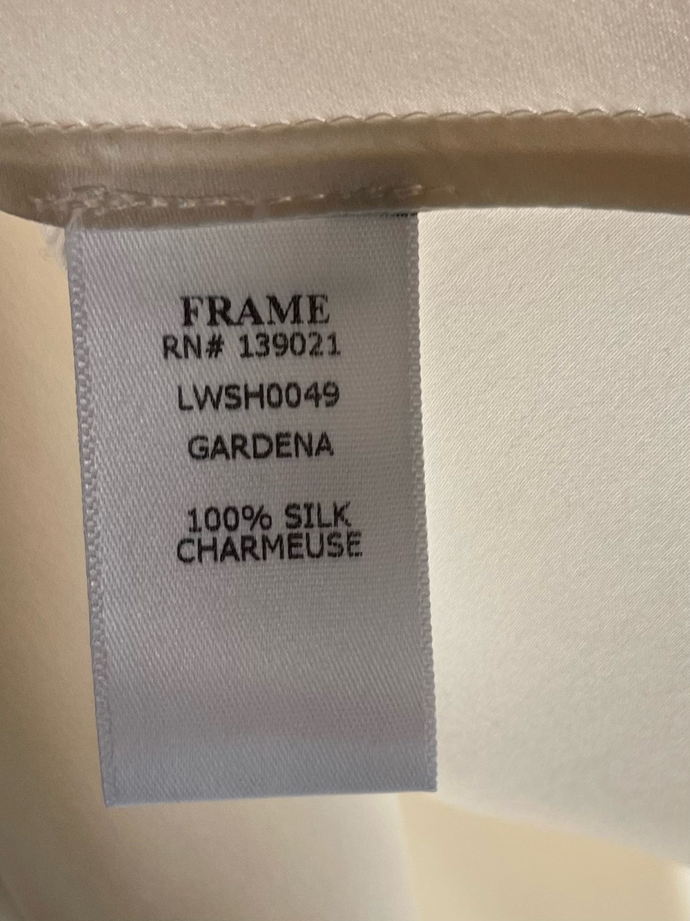 Frame Classic 100% Silk Cami - Picture 4 of 4